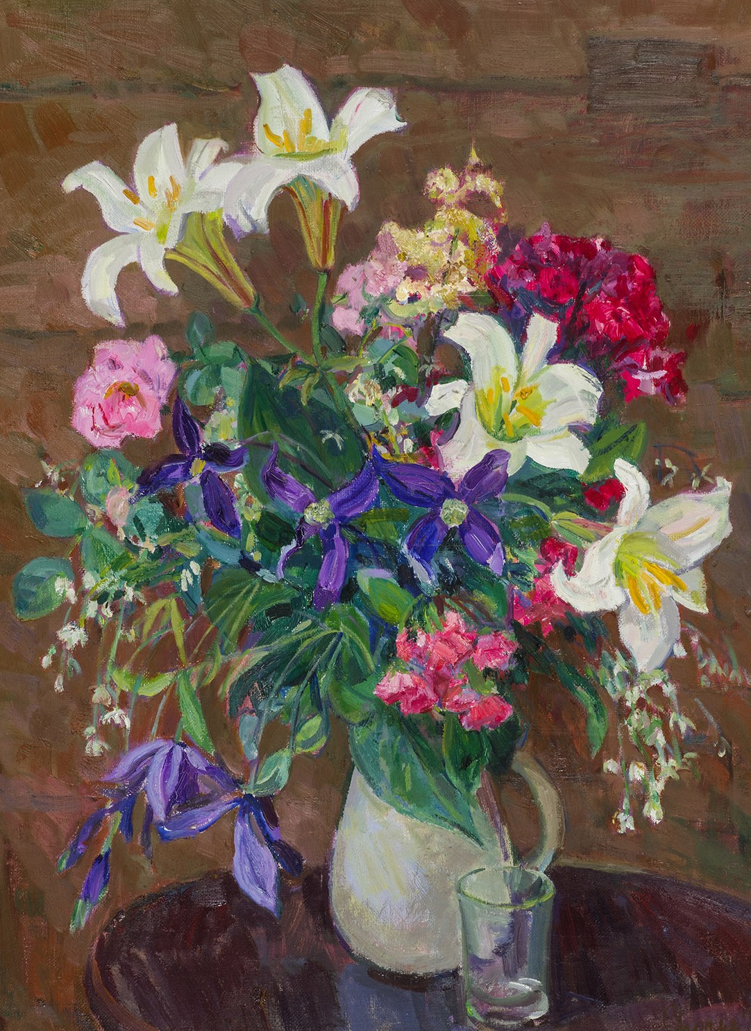 Букет с лилиями.